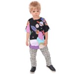 Girl Bed Space Planets Spaceship Rocket Astronaut Galaxy Universe Cosmos Woman Dream Imagination Bed Kids  Raglan T-Shirt