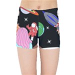 Girl Bed Space Planets Spaceship Rocket Astronaut Galaxy Universe Cosmos Woman Dream Imagination Bed Kids  Sports Shorts