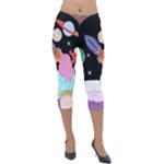 Girl Bed Space Planets Spaceship Rocket Astronaut Galaxy Universe Cosmos Woman Dream Imagination Bed Lightweight Velour Capri Leggings 
