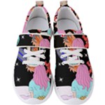 Girl Bed Space Planets Spaceship Rocket Astronaut Galaxy Universe Cosmos Woman Dream Imagination Bed Men s Velcro Strap Shoes