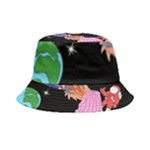 Girl Bed Space Planets Spaceship Rocket Astronaut Galaxy Universe Cosmos Woman Dream Imagination Bed Inside Out Bucket Hat