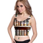 Alcohol Apothecary Book Cover Booze Bottles Gothic Magic Medicine Oils Ornate Pharmacy Crop Top