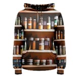 Alcohol Apothecary Book Cover Booze Bottles Gothic Magic Medicine Oils Ornate Pharmacy Women s Pullover Hoodie