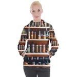 Alcohol Apothecary Book Cover Booze Bottles Gothic Magic Medicine Oils Ornate Pharmacy Women s Hooded Pullover
