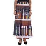 Alcohol Apothecary Book Cover Booze Bottles Gothic Magic Medicine Oils Ornate Pharmacy Flared Maxi Skirt