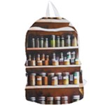 Alcohol Apothecary Book Cover Booze Bottles Gothic Magic Medicine Oils Ornate Pharmacy Foldable Lightweight Backpack
