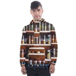 Alcohol Apothecary Book Cover Booze Bottles Gothic Magic Medicine Oils Ornate Pharmacy Men s Front Pocket Pullover Windbreaker