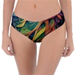 Outdoors Night Setting Scene Forest Woods Light Moonlight Nature Wilderness Leaves Branches Abstract Reversible Classic Bikini Bottoms
