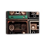 Retro Electronics Old Antiques Texture Wallpaper Vintage Cassette Tapes Retrospective Mini Canvas 6  x 4  (Stretched)