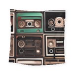 Retro Electronics Old Antiques Texture Wallpaper Vintage Cassette Tapes Retrospective Square Tapestry (Small)