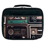 Retro Electronics Old Antiques Texture Wallpaper Vintage Cassette Tapes Retrospective Lunch Bag