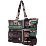 Retro Electronics Old Antiques Texture Wallpaper Vintage Cassette Tapes Retrospective Simple Shoulder Bag
