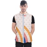 Abstract Geometric Bauhaus Polka Dots Retro Memphis Rainbow Men s Puffer Vest