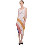 Abstract Geometric Bauhaus Polka Dots Retro Memphis Rainbow Sleeveless Pencil Dress