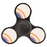 Abstract Geometric Bauhaus Polka Dots Retro Memphis Rainbow Finger Spinner