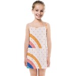 Abstract Geometric Bauhaus Polka Dots Retro Memphis Rainbow Kids  Summer Sun Dress