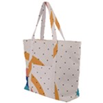 Abstract Geometric Bauhaus Polka Dots Retro Memphis Rainbow Zip Up Canvas Bag
