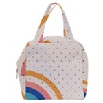 Abstract Geometric Bauhaus Polka Dots Retro Memphis Rainbow Boxy Hand Bag