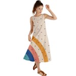 Abstract Geometric Bauhaus Polka Dots Retro Memphis Rainbow Summer Maxi Dress