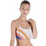 Abstract Geometric Bauhaus Polka Dots Retro Memphis Rainbow Layered Top Bikini Top 