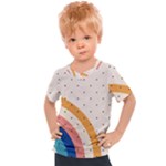 Abstract Geometric Bauhaus Polka Dots Retro Memphis Rainbow Kids  Sports T-Shirt