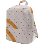 Abstract Geometric Bauhaus Polka Dots Retro Memphis Rainbow Zip Up Backpack