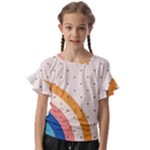 Abstract Geometric Bauhaus Polka Dots Retro Memphis Rainbow Kids  Cut Out Flutter Sleeves