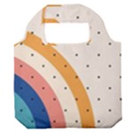 Abstract Geometric Bauhaus Polka Dots Retro Memphis Rainbow Premium Foldable Grocery Recycle Bag