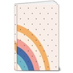 Abstract Geometric Bauhaus Polka Dots Retro Memphis Rainbow 8  x 10  Hardcover Notebook