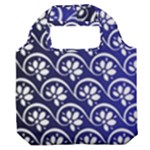Pattern Floral Flowers Leaves Botanical Premium Foldable Grocery Recycle Bag