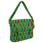 Trees Pattern Retro Pink Red Yellow Holidays Advent Christmas Buckle Messenger Bag