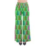 Trees Pattern Retro Pink Red Yellow Holidays Advent Christmas So Vintage Palazzo Pants