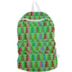 Trees Pattern Retro Pink Red Yellow Holidays Advent Christmas Foldable Lightweight Backpack