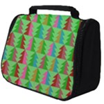 Trees Pattern Retro Pink Red Yellow Holidays Advent Christmas Full Print Travel Pouch (Big)