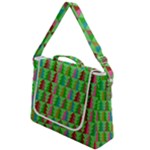 Trees Pattern Retro Pink Red Yellow Holidays Advent Christmas Box Up Messenger Bag