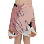 Abstract Boho Bohemian Style Retro Vintage Chiffon Wrap Front Skirt