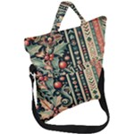 Winter Snow Holidays Fold Over Handle Tote Bag