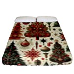 Christmas Decoration Fitted Sheet (Queen Size)