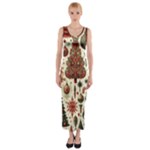 Christmas Decoration Fitted Maxi Dress