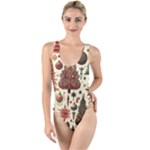 Christmas Decoration High Leg Strappy Swimsuit