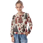 Christmas Decoration Kids  Long Sleeve T-Shirt with Frill 