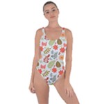 Background Pattern Flowers Design Leaves Autumn Daisy Fall Bring Sexy Back Swimsuit