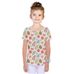 Background Pattern Flowers Design Leaves Autumn Daisy Fall Kids  One Piece T-Shirt