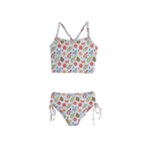 Background Pattern Flowers Design Leaves Autumn Daisy Fall Girls  Tankini Swimsuit