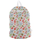 Background Pattern Flowers Design Leaves Autumn Daisy Fall Foldable Lightweight Backpack