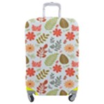 Background Pattern Flowers Design Leaves Autumn Daisy Fall Luggage Cover (Medium)