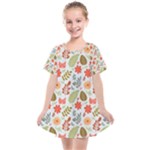 Background Pattern Flowers Design Leaves Autumn Daisy Fall Kids  Smock Dress
