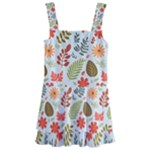 Background Pattern Flowers Design Leaves Autumn Daisy Fall Kids  Layered Skirt Swimsuit