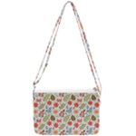 Background Pattern Flowers Design Leaves Autumn Daisy Fall Double Gusset Crossbody Bag