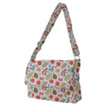 Background Pattern Flowers Design Leaves Autumn Daisy Fall Full Print Messenger Bag (M)